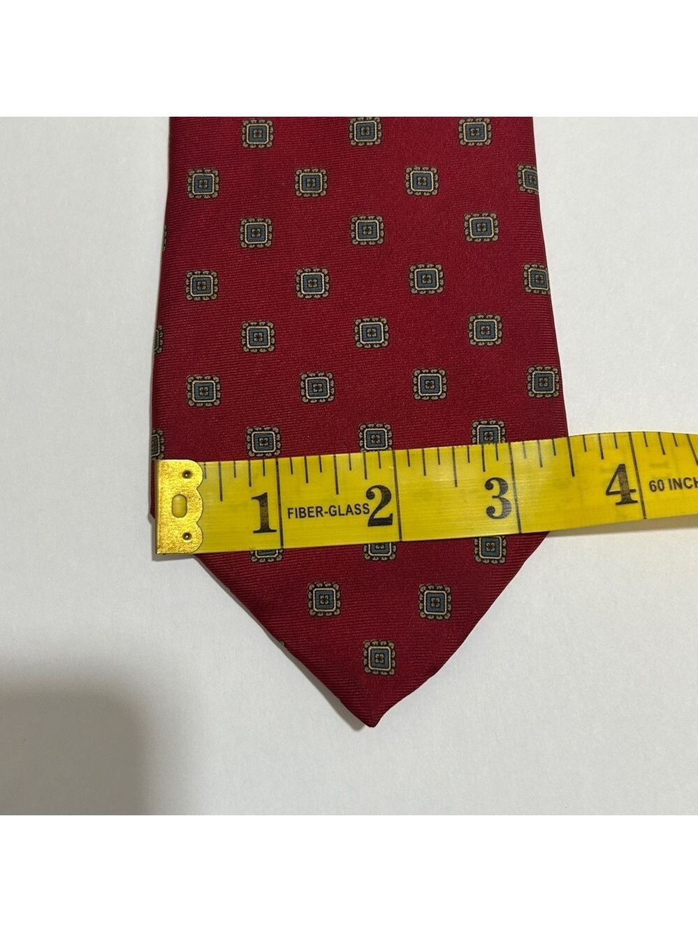 Christian Dior Elegant Red Patterned Ties Set of 2. Vintage. Preowned - Picture 5 of 9